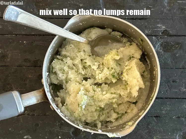 Step 18 – Mix well so that no lumps remain.