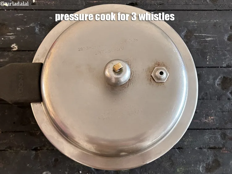 Step 17 – Pressure cook for 3 whistles.