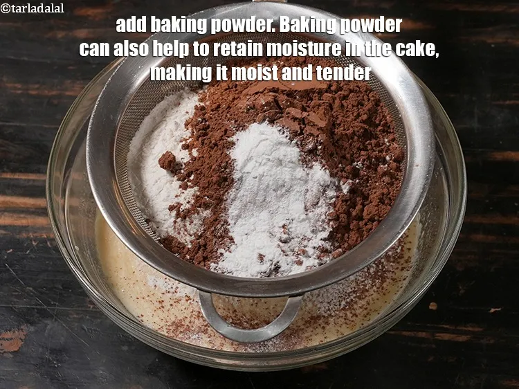 Step 17 – Add 1 tsp <a href="https://www.tarladalal.com/glossary-baking-powder-425i">baking powder</a>. Baking powder can also help to retain moisture in …
