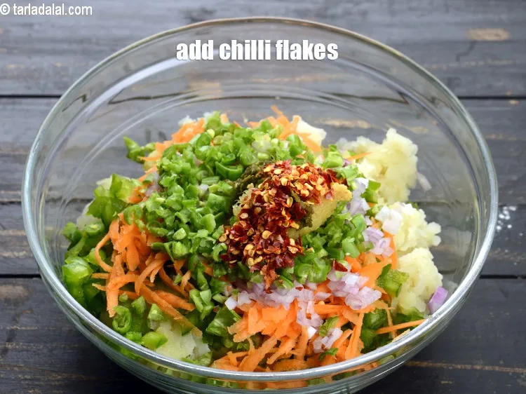 Step 18 – Add 1&frac12; tsp chilli flakes.