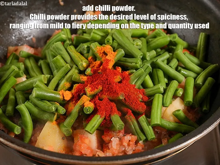 Step 17 – Add 1 tsp <a href="https://www.tarladalal.com/glossary-chilli-powder-red-chilli-powder-339i">chilli powder</a>. Chili powder provides the desired level of spiciness, ranging …