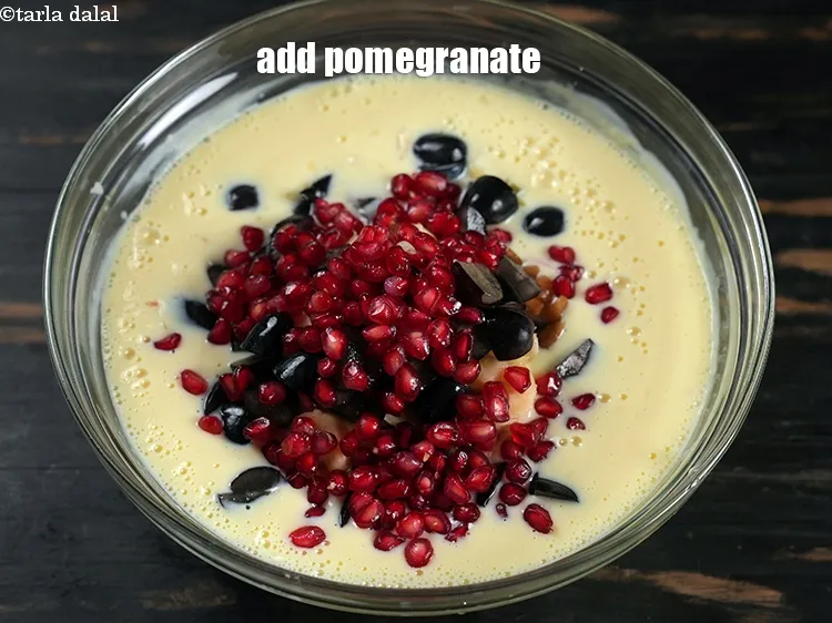 Step 17 – Add &frac12; cup pomegranate.