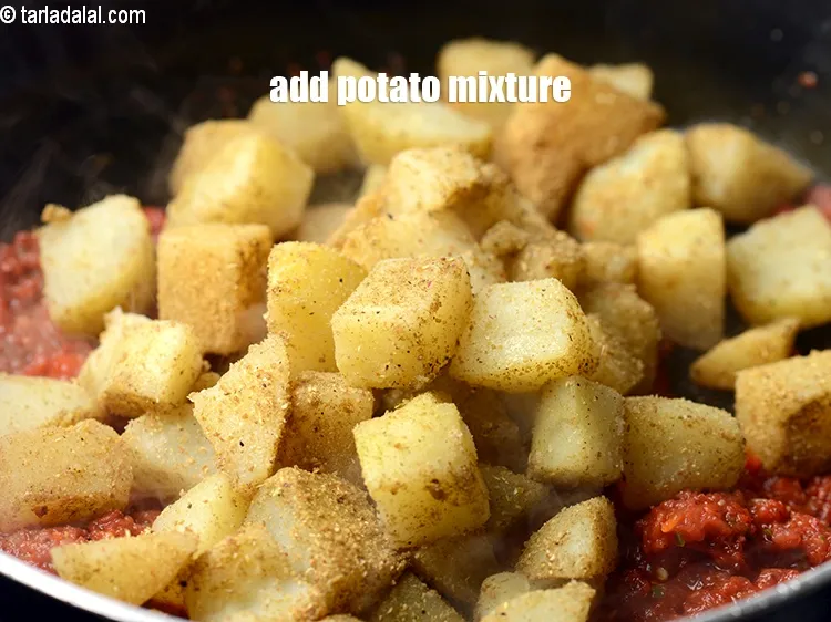 Step 17 – Add the potato mixture.