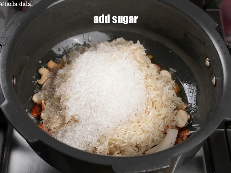 Step 17 – Add 1&frac12; cups sugar.