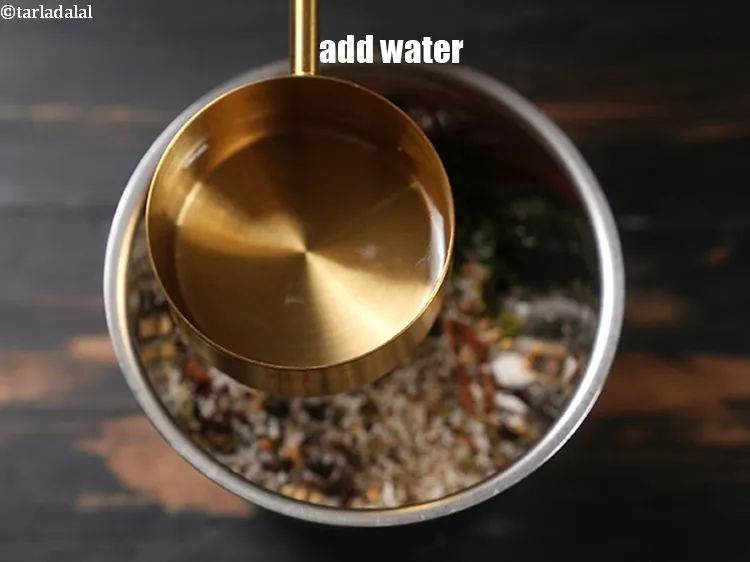 Step 17 – Add &frac12; cup water.