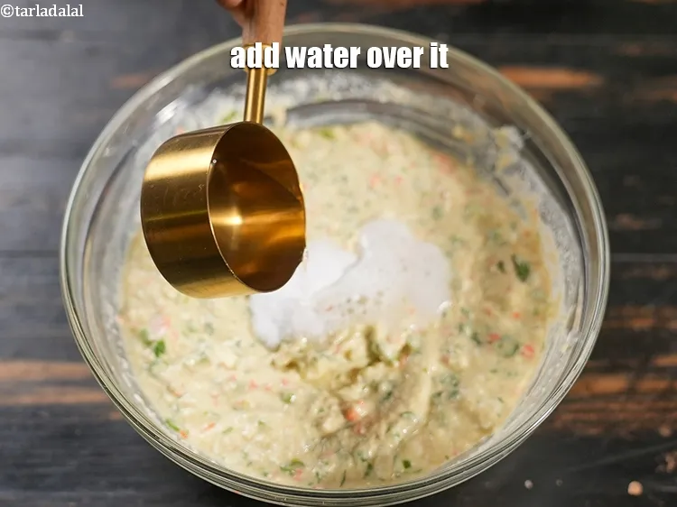 Step 17 – Add 2 tsp water over it.