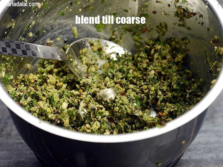 Step 18 – Blend till coarse.&nbsp;