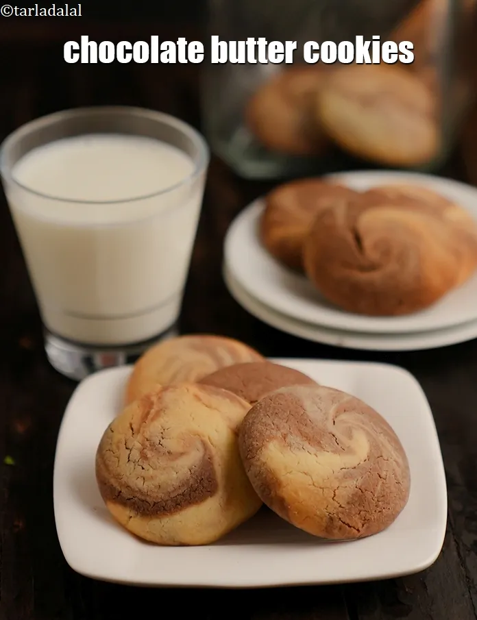 Step 17 – Cool and serve <strong>eggless marble butter cookies recipe | chocolate butter cookies | vanilla chocolate …