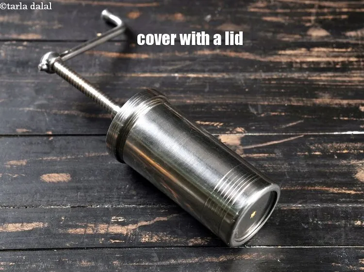 Step 17 – Cover with a lid.