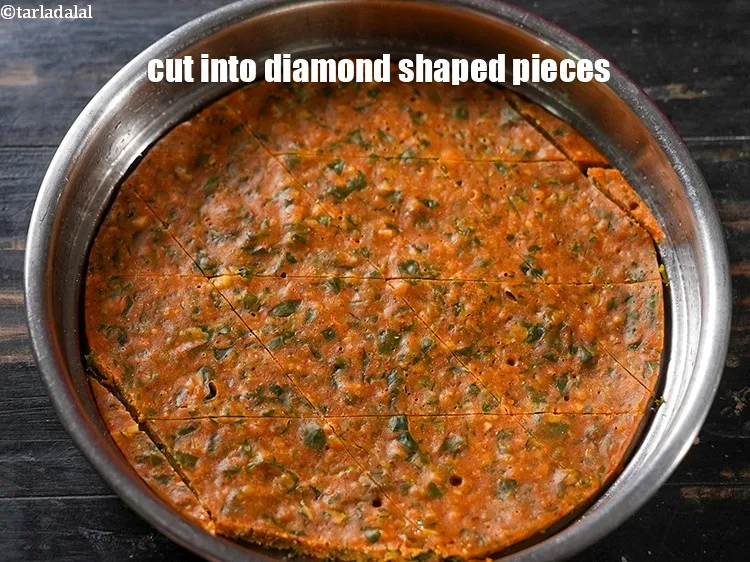 Step 17 – Cut into diamond shaped pieces.