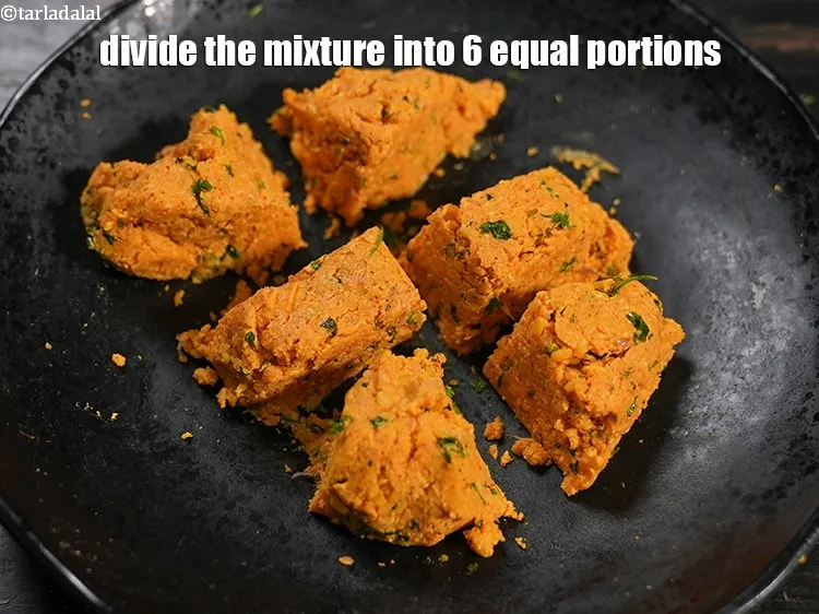 Step 20 – Divide the mixture into 6 equal portions.
