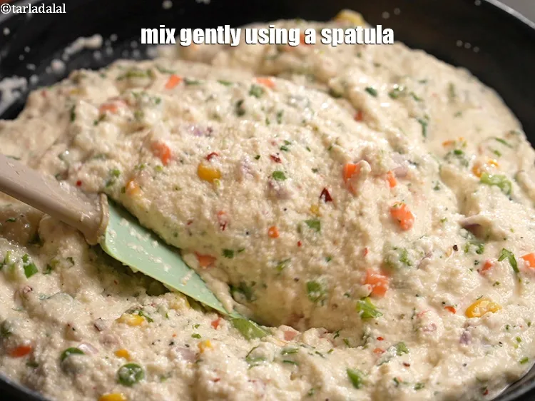 Step 17 – Mix gently using a spatula.