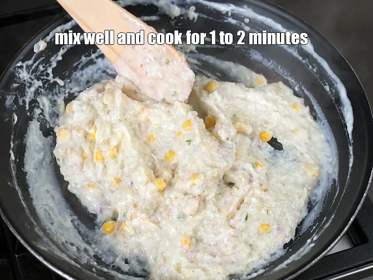 Step 16 – Mix well and cook on a medium flame for 1 to 2 minutes. Keep aside.&nbsp;