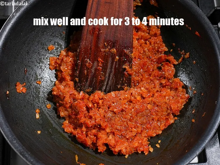 Step 17 – Mix well and cook on a medium flame for 3 to 4 minutes, while stirring …
