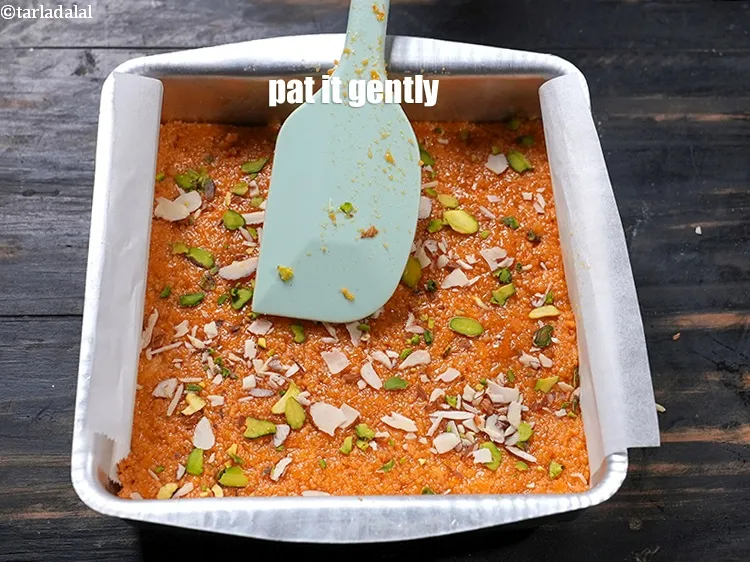 Step 17 – Pat it gently using a spatula.