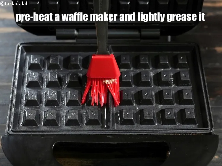 Step 17 – Pre-heat a waffle maker and lightly grease the waffle iron using 1 tsp butter for …