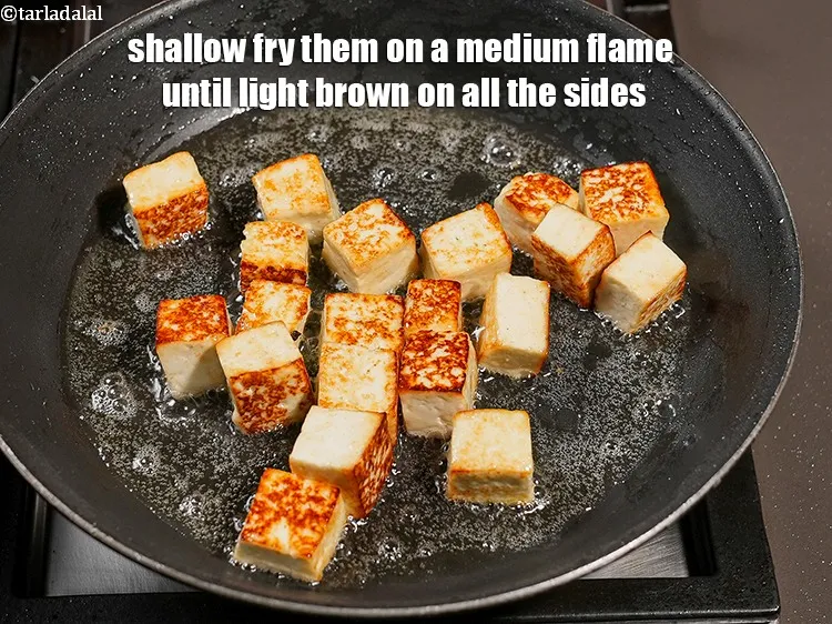 Step 17 – Shallow fry them on a medium flame until light brown on all the sides.