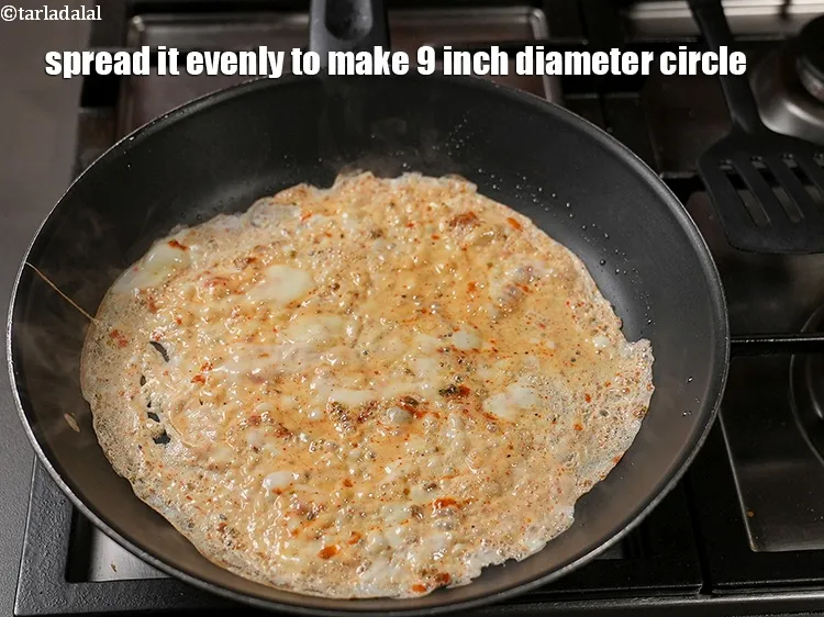 Step 17 – Spread it evenly to make 9 inch diameter circle.