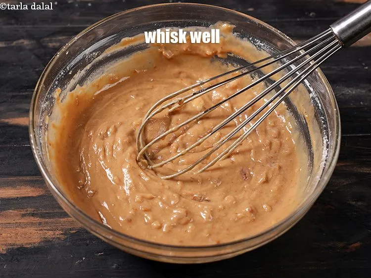 Step 17 – Whisk well till lump free.