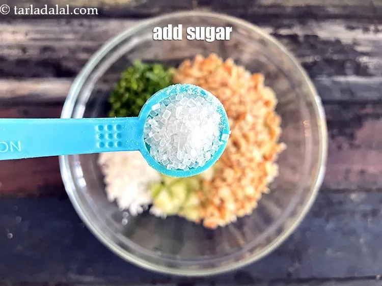 Step 19 – Add&nbsp;1/2 tsp&nbsp;<a href="https://tarladalal.com/glossary-sugar-chini-shakkar-278i">sugar</a>.