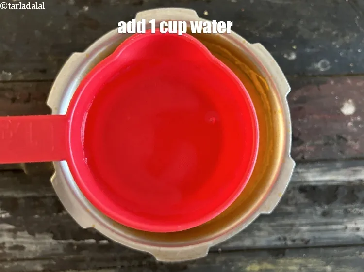 Step 17 – Add 1 cup water to the cooker again.