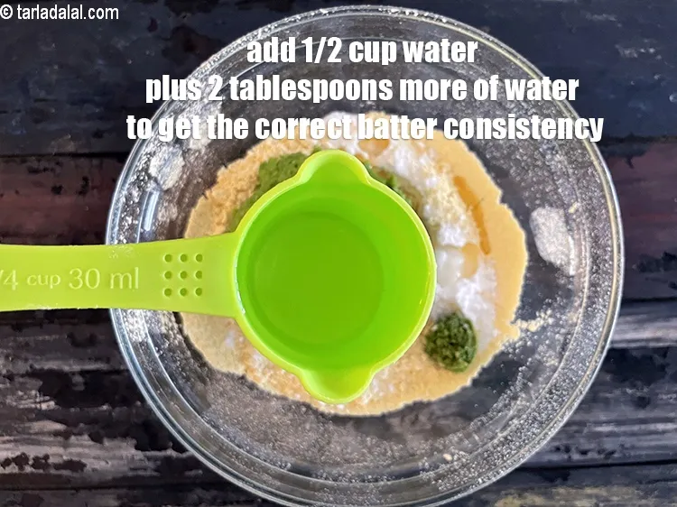 Step 17 – Add&nbsp;<meta charset="UTF-8" />&frac12; cup of water. We then added 2 tablepsoons more of water.