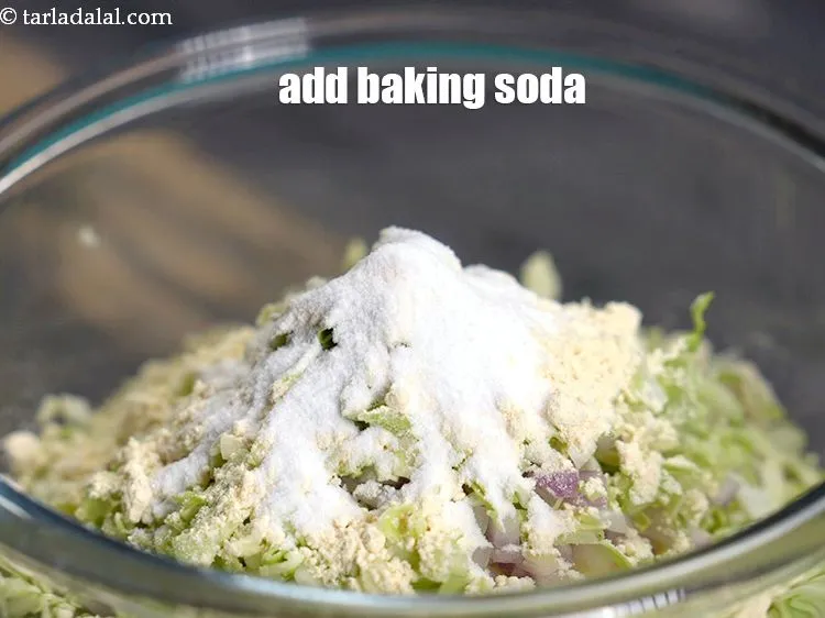 Step 17 – Add the 1/2 tsp&nbsp;<a href="https://www.tarladalal.com/glossary-baking-soda-soda-bi-carb-615i">baking soda</a>.&nbsp;