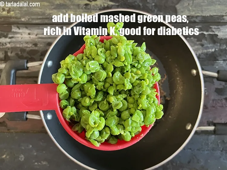 Step 24 – Add&nbsp;<meta charset="UTF-8" />1 1/4 cups&nbsp;<a href="glossary-boiled-and-mashed-green-peas-1901i">boiled and mashed green peas</a>.&nbsp;Legumes like green peas, cow peas, …