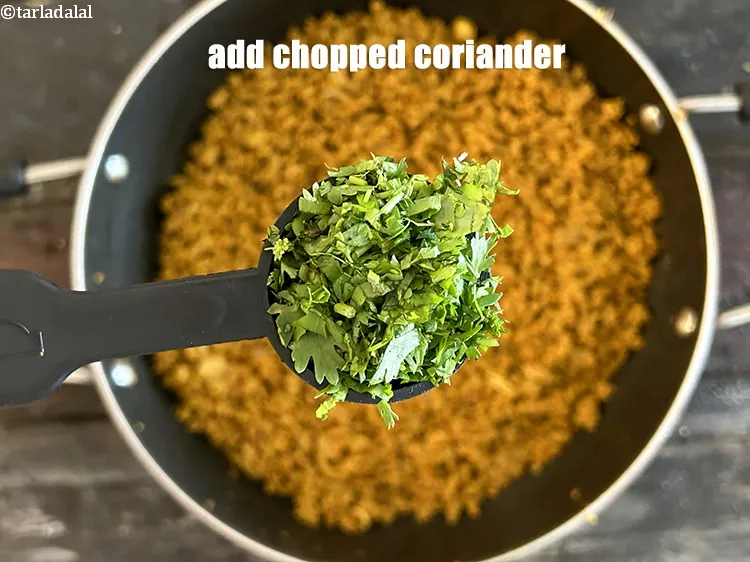Step 22 – Add&nbsp;<meta charset="UTF-8" />2 tbsp&nbsp;finely&nbsp;<a href="glossary-chopped-coriander-783i">chopped coriander (dhania)</a>.