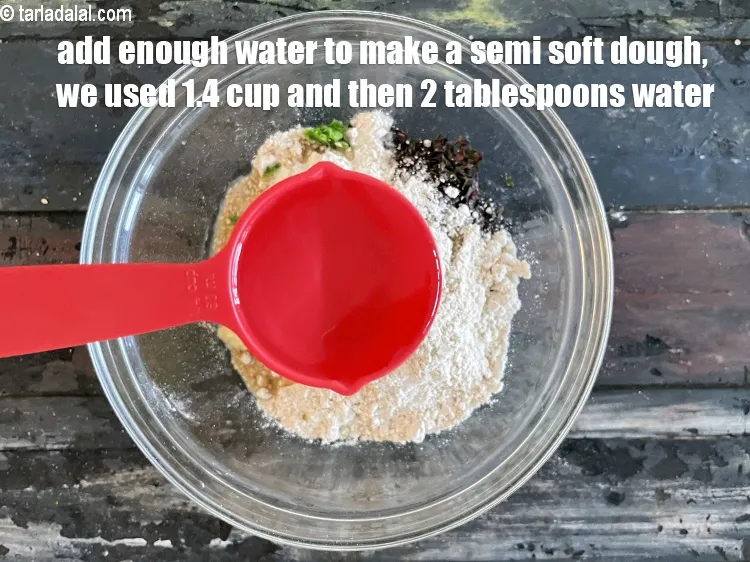 Step 18 – Add enough water to make a semi-soft dough. We added 1/4 cup&nbsp;water and then 2 …