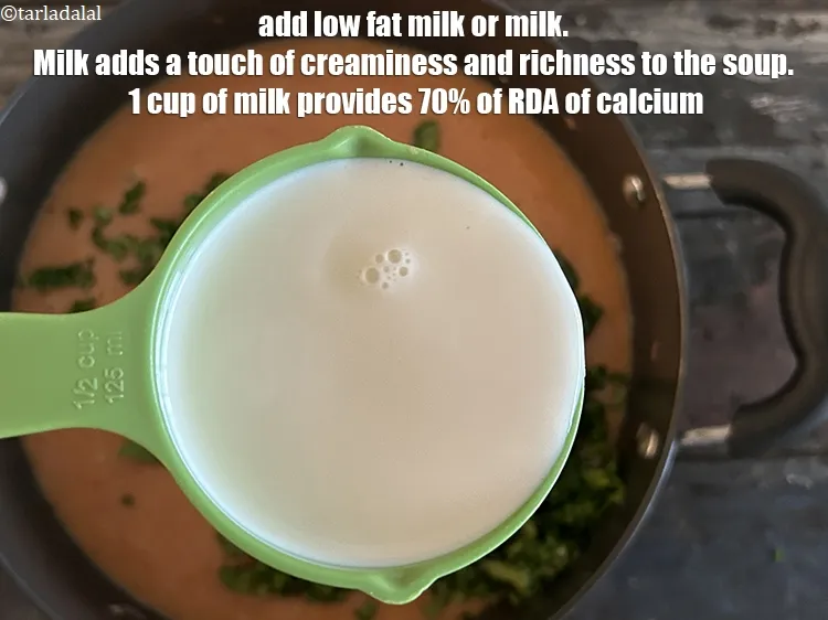 Step 30 – <meta charset="UTF-8" /> Add&nbsp;<a href="glossary-low-fat-milk-low-cal-milk-skim-milk-toned-milk-516i">low fat milk</a> or&nbsp;<a href="glossary-milk-doodh-full-cream-milk-514i">milk</a>.&nbsp;Milk adds a touch of creaminess and …