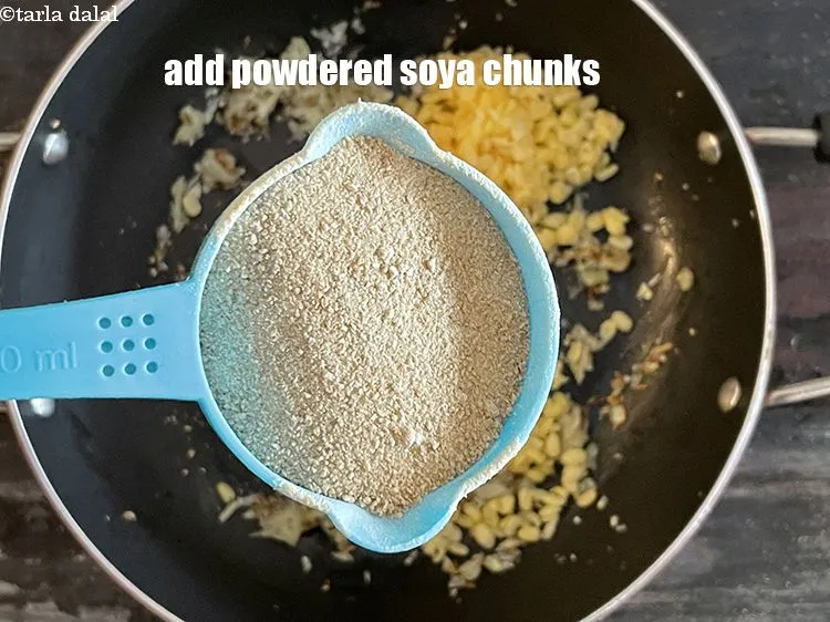Step 33 – Add&nbsp;<meta charset="UTF-8" />1/2 cup&nbsp;<a href="powdered-soya-chunks-22391r">powdered soya chunks</a>.