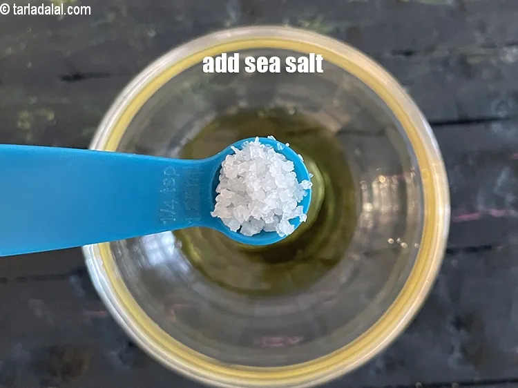Step 17 – Add salt to taste. We added 1/8th tsp salt.