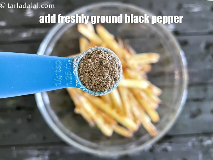 Step 24 – Add 1/4 or 1/8&nbsp;tsp freshly ground back pepper.