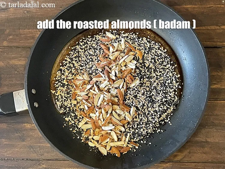 Step 16 – Add the roasted almonds.