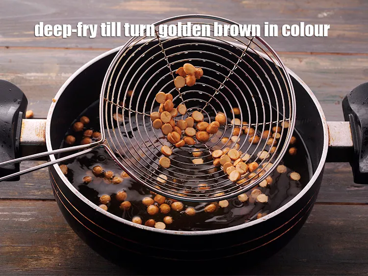 Step 19 – Deep-fry till they turn golden brown in colour from all the side. Make sure you …