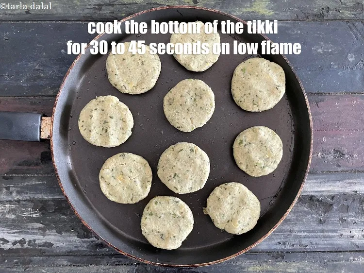 Step 32 – <meta charset="UTF-8" />Cook the bottom of the tikki for 30 to 45 seconds on low …