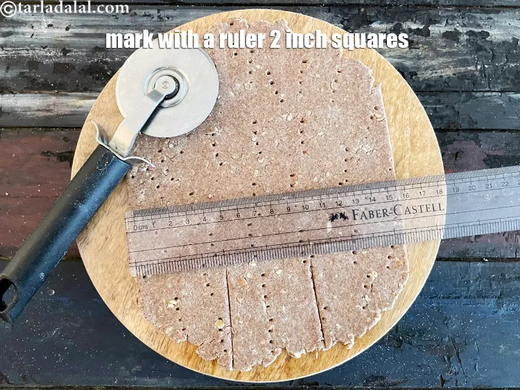 Step 17 – Mark out with a ruler to make 2 inch squares. Use the cutter to make …