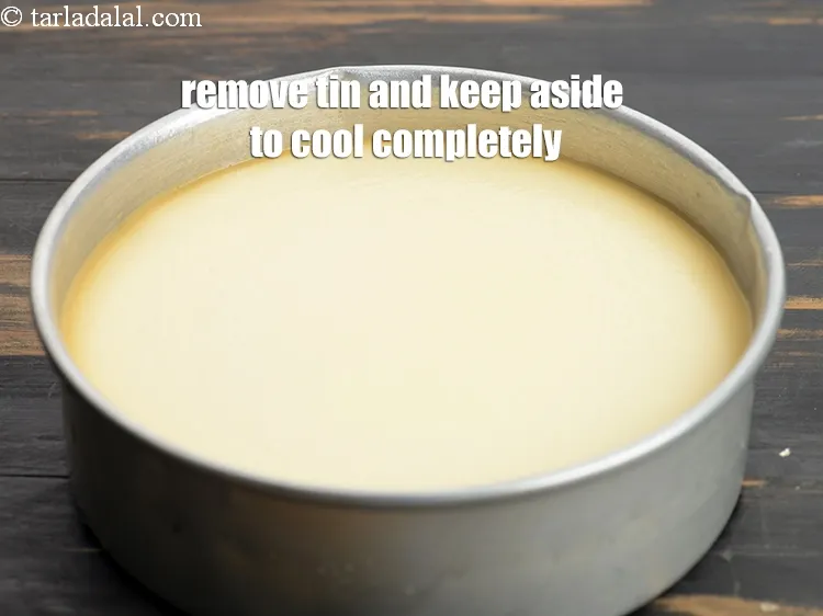 Step 17 – Remove the tin and keep aside to cool completely.