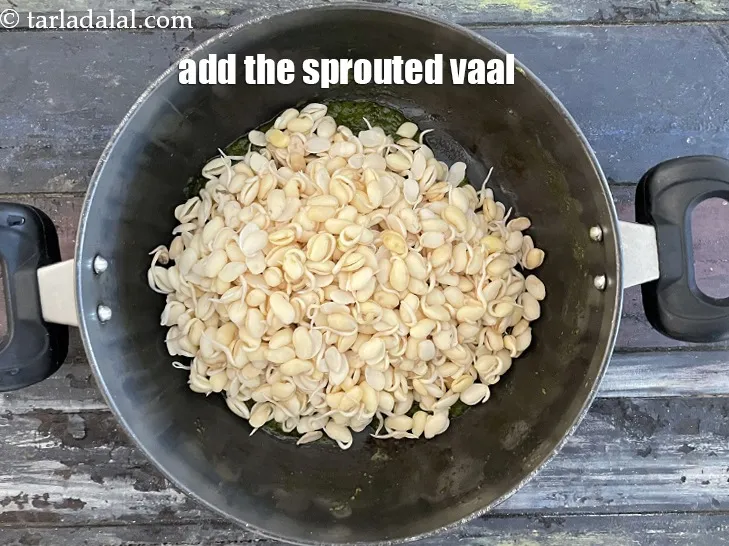 Step 20 – Add the sprouted vaal.