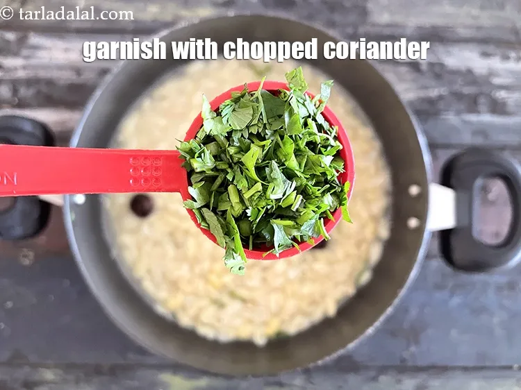 Step 33 – Garnish with chopped coriander.