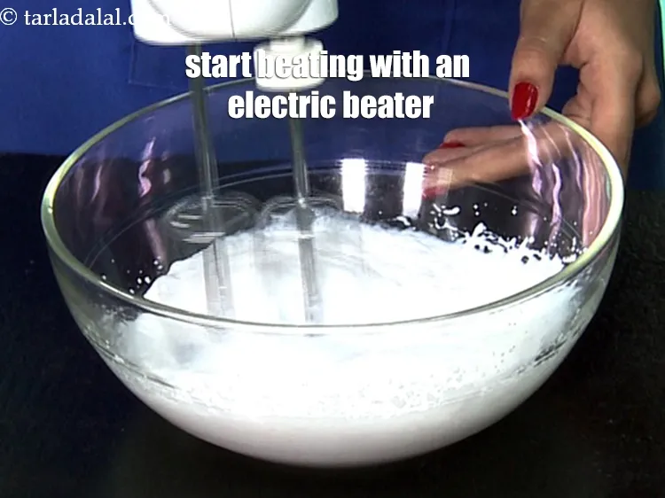 Step 17 – Start beating with an electric beater.