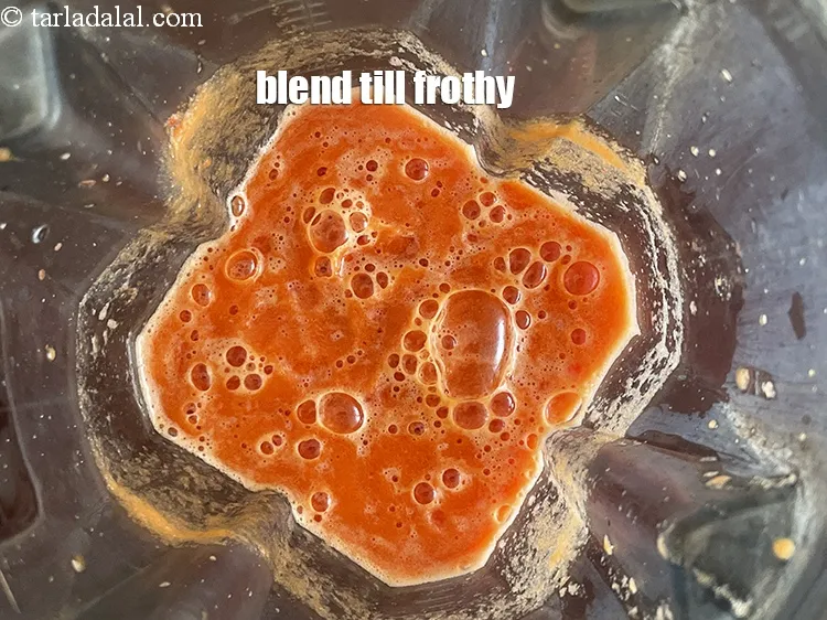 Step 19 – Blend <strong>carrot and red pepper juice |&nbsp;Indian red bell pepper carrot juice | healthy tomato …