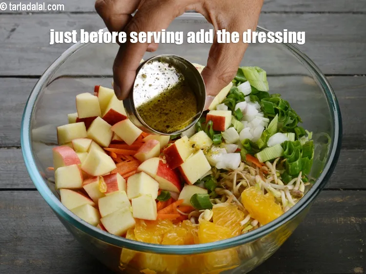 Step 17 – Just before serving add the dressing.