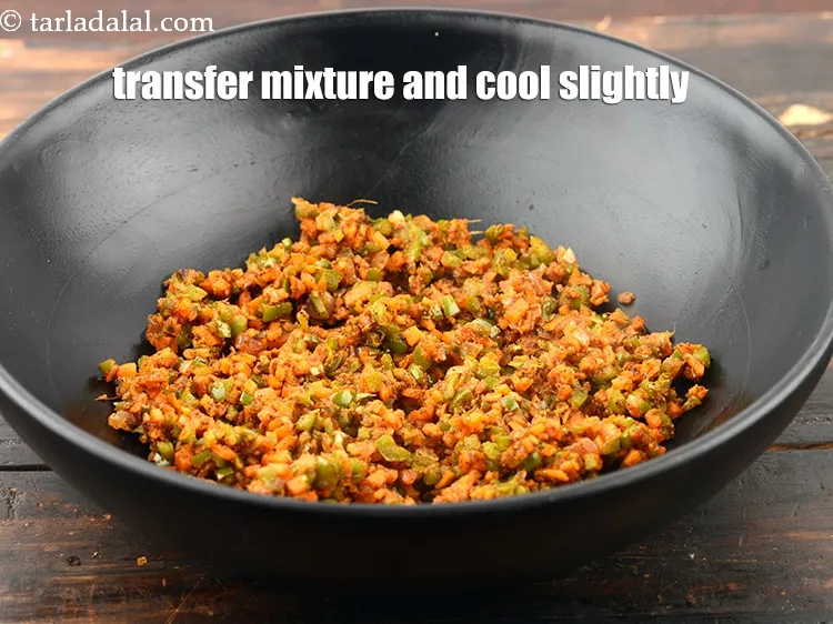 Step 17 – &nbsp;Transfer the mixture to another bowl and cool slightly.