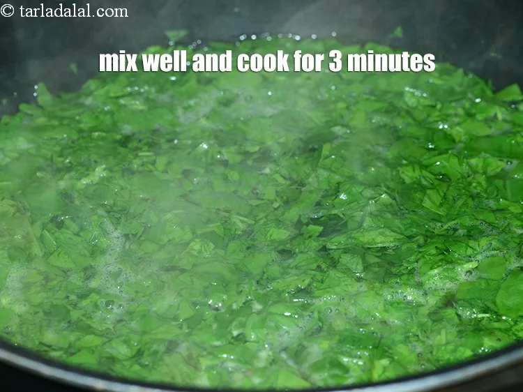 Step 18 – Mix well and cook on a medium flame for 3 minutes.