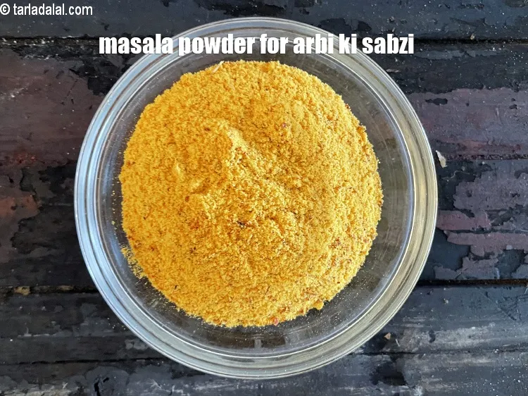 Step 19 – Keep aside.&nbsp;masala powder for arbi ki sabzi.