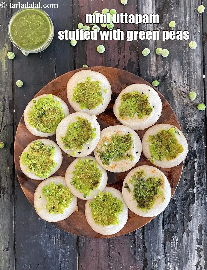 Step 30 – Serve <strong>uttapam stuffed with green peas&nbsp;| South Indian matar uttapam | green peas uttapam with …