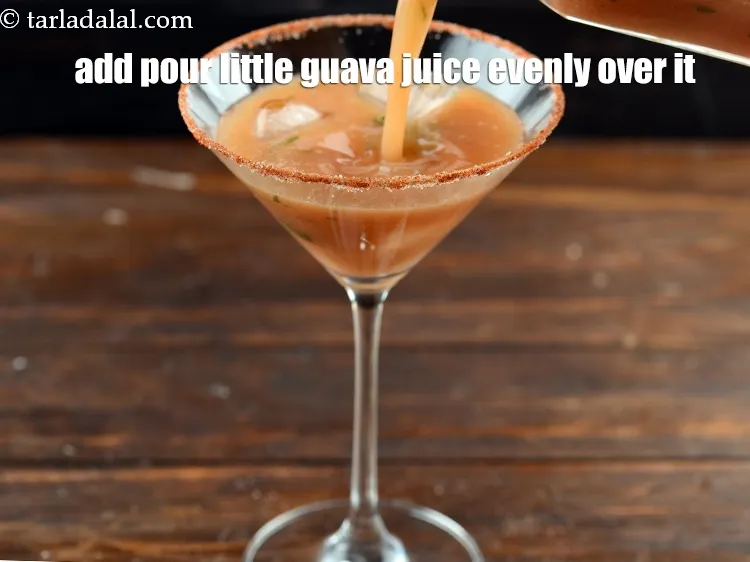 Step 16 – Add&nbsp;pour little guava juice evenly over it.