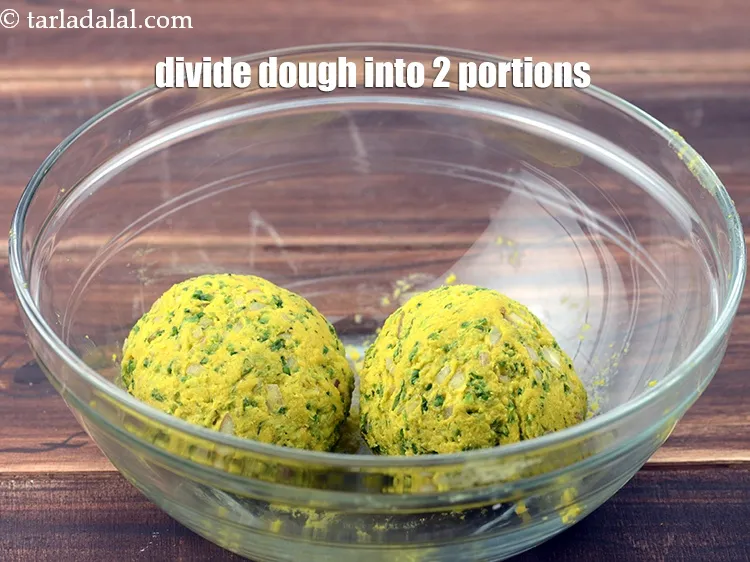 Step 17 – Divide the dough into 2 equal portions.